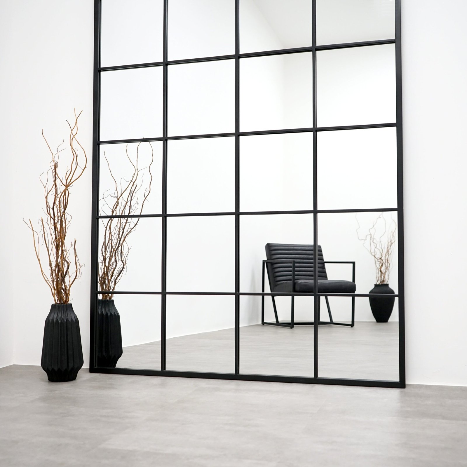 Brooklyn - Full Length Extra Large Black Metal Mirror 210cm x 120cm - Image 5