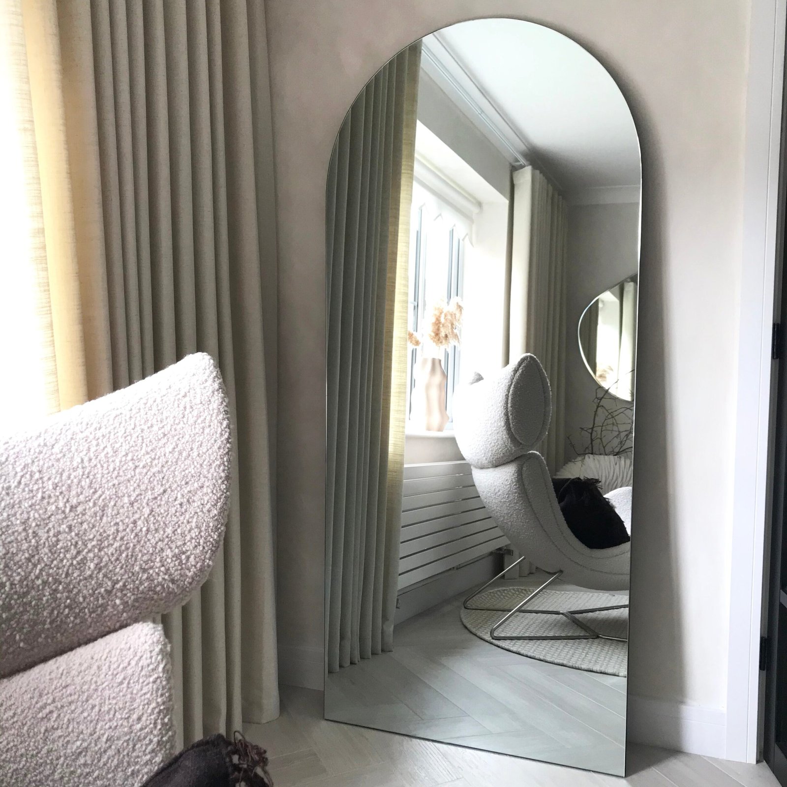 Edge - Large Frameless Arched Full Length Mirror 179cm x 80cm - Image 8