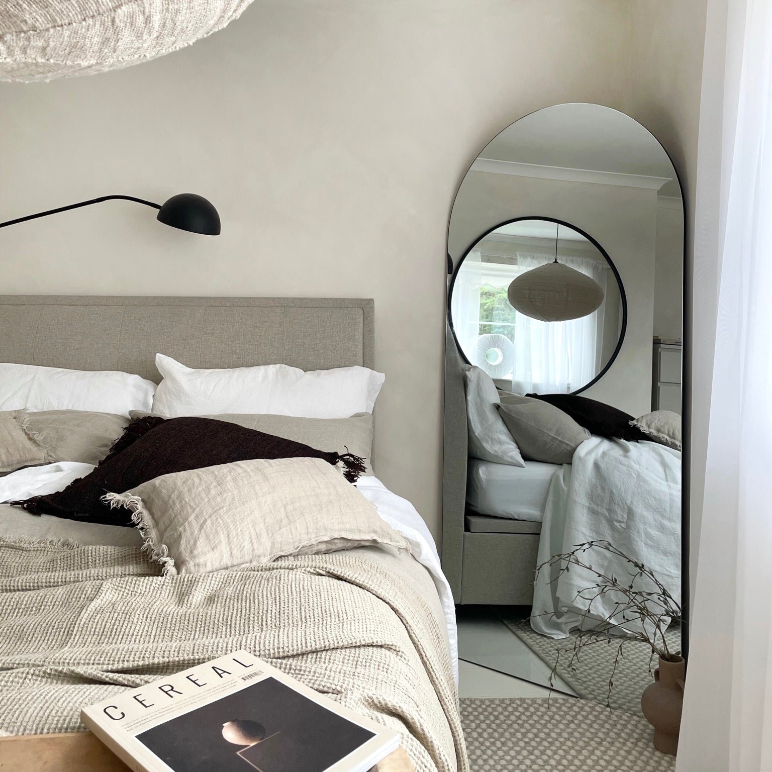 Edge - Large Frameless Arched Full Length Mirror 179cm x 80cm - Image 7