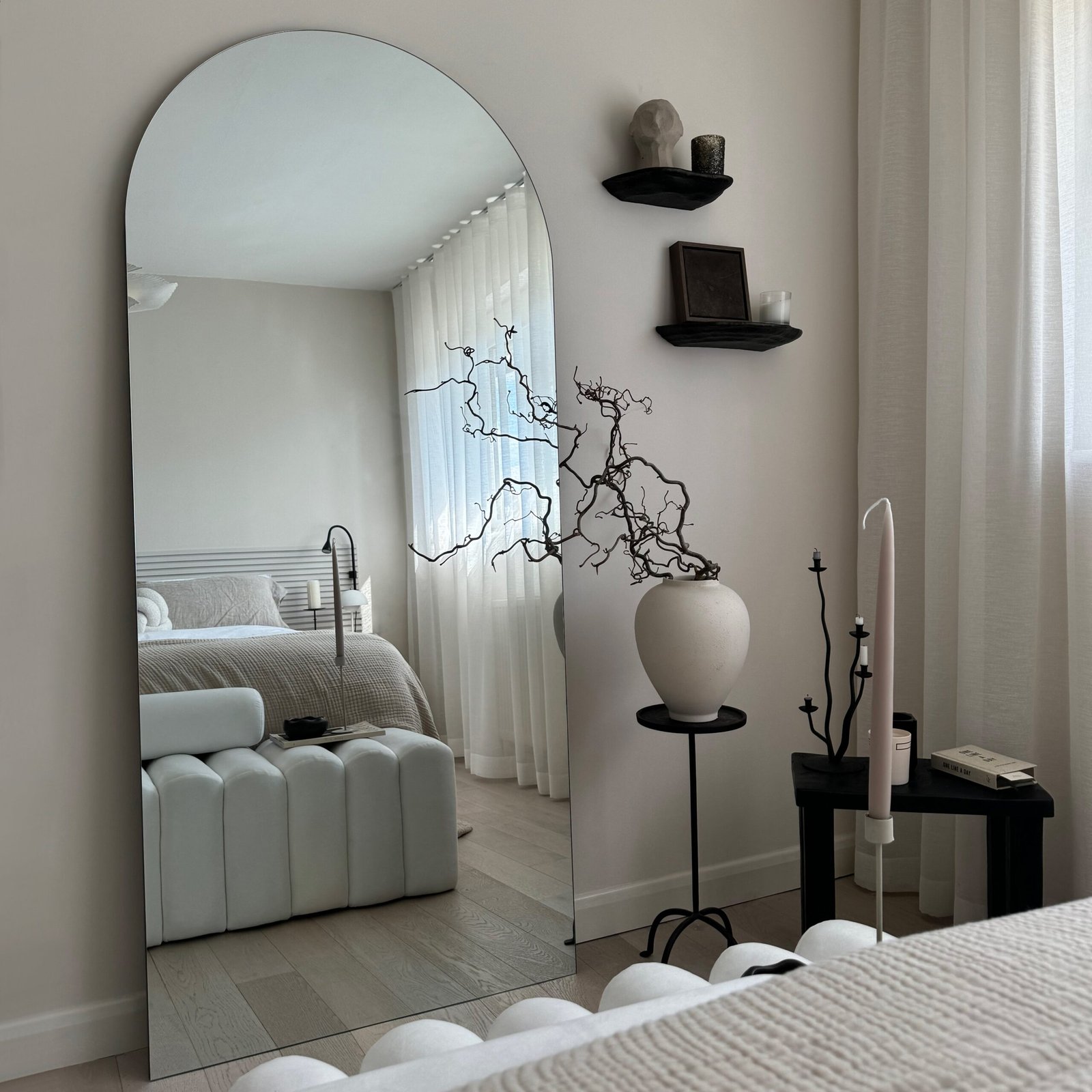 Edge - Large Frameless Arched Full Length Mirror 179cm x 80cm - Image 2