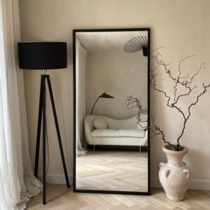 Islington - Full Length Black Industrial Metal Mirror 170cm x 80cm