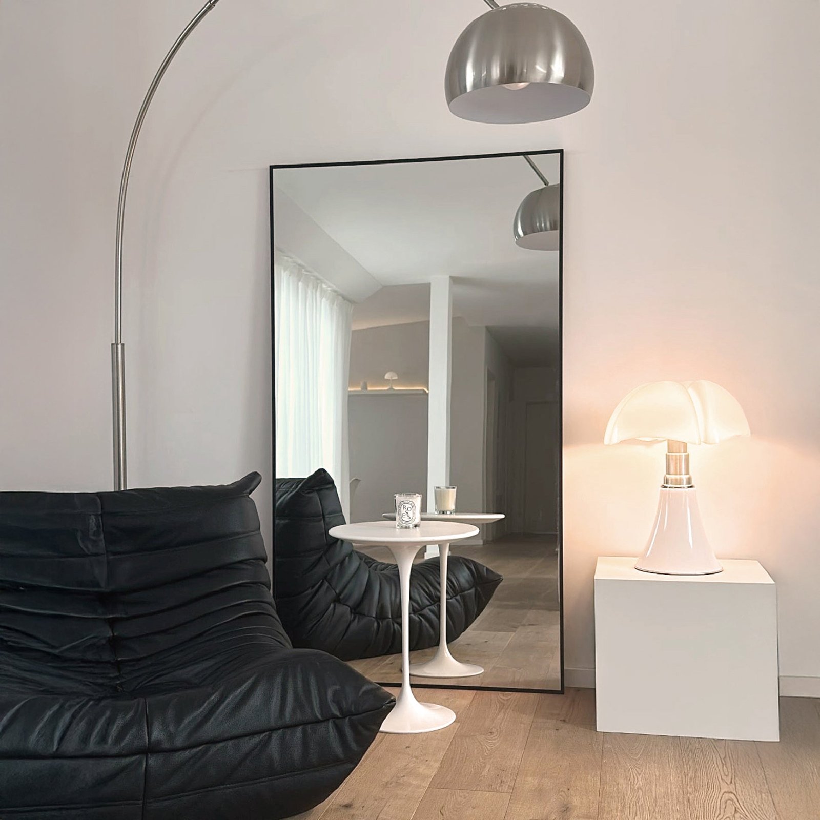 Theo - Full Length Black Extra Large Metal Mirror 180cm x 100cm - Image 3