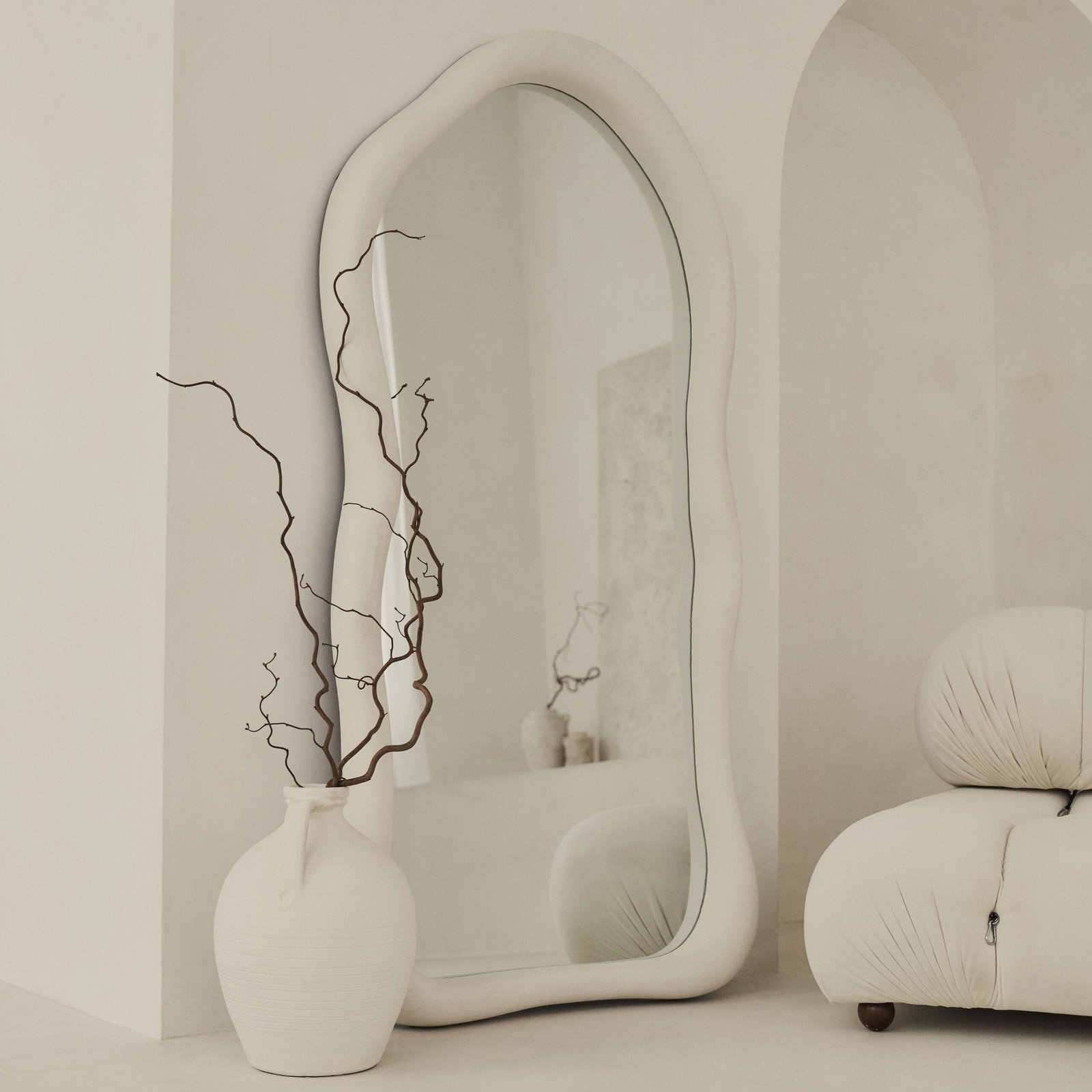 Wabi-Sabi - Large Full Length Concrete Irregular Mirror 170cm x 80cm - Image 7